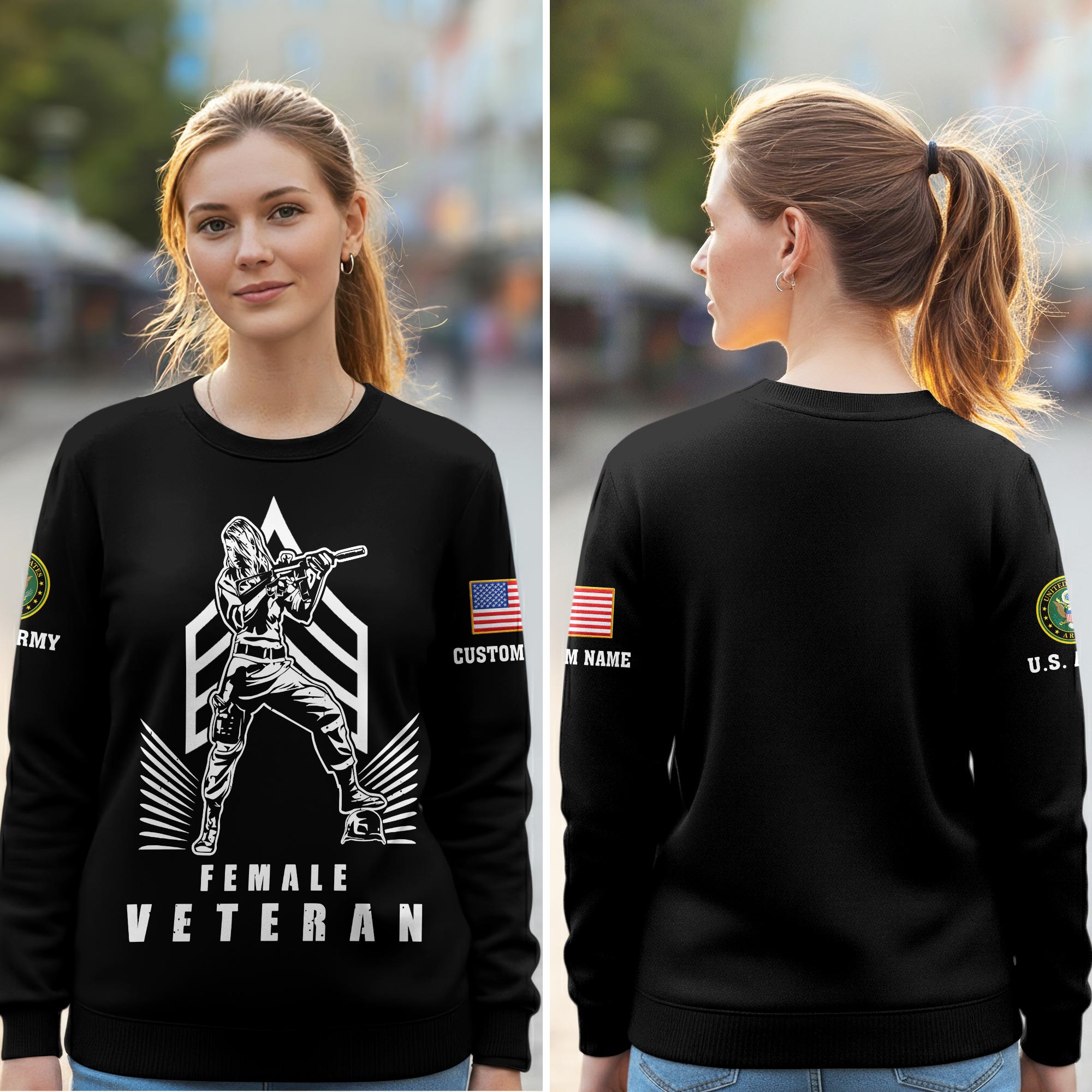 US Army, Remember - Honor - Respect - Women Sweatshirt