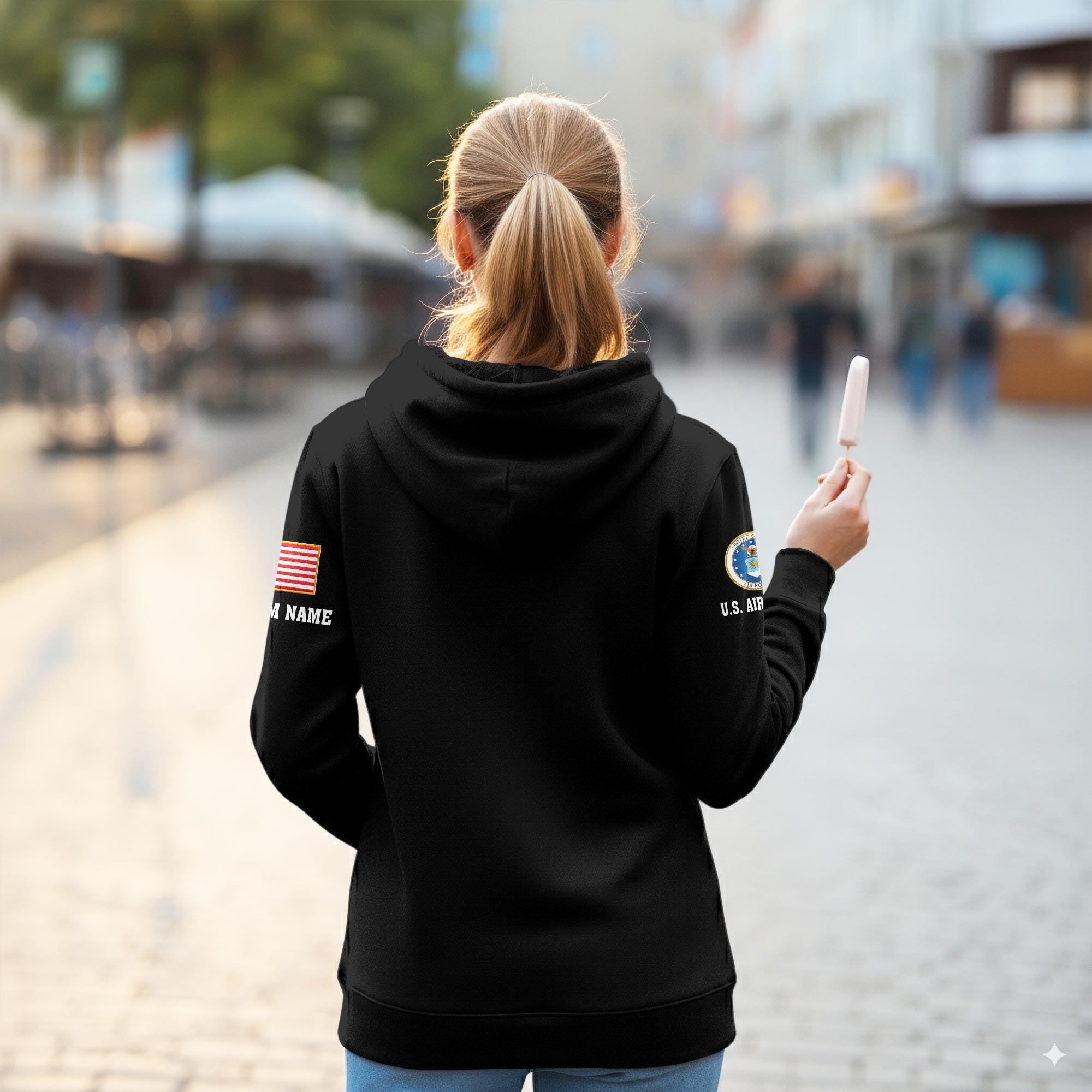 US Air Force , E 3 Air Force Airman First Class - Women Hoodie - Image 3