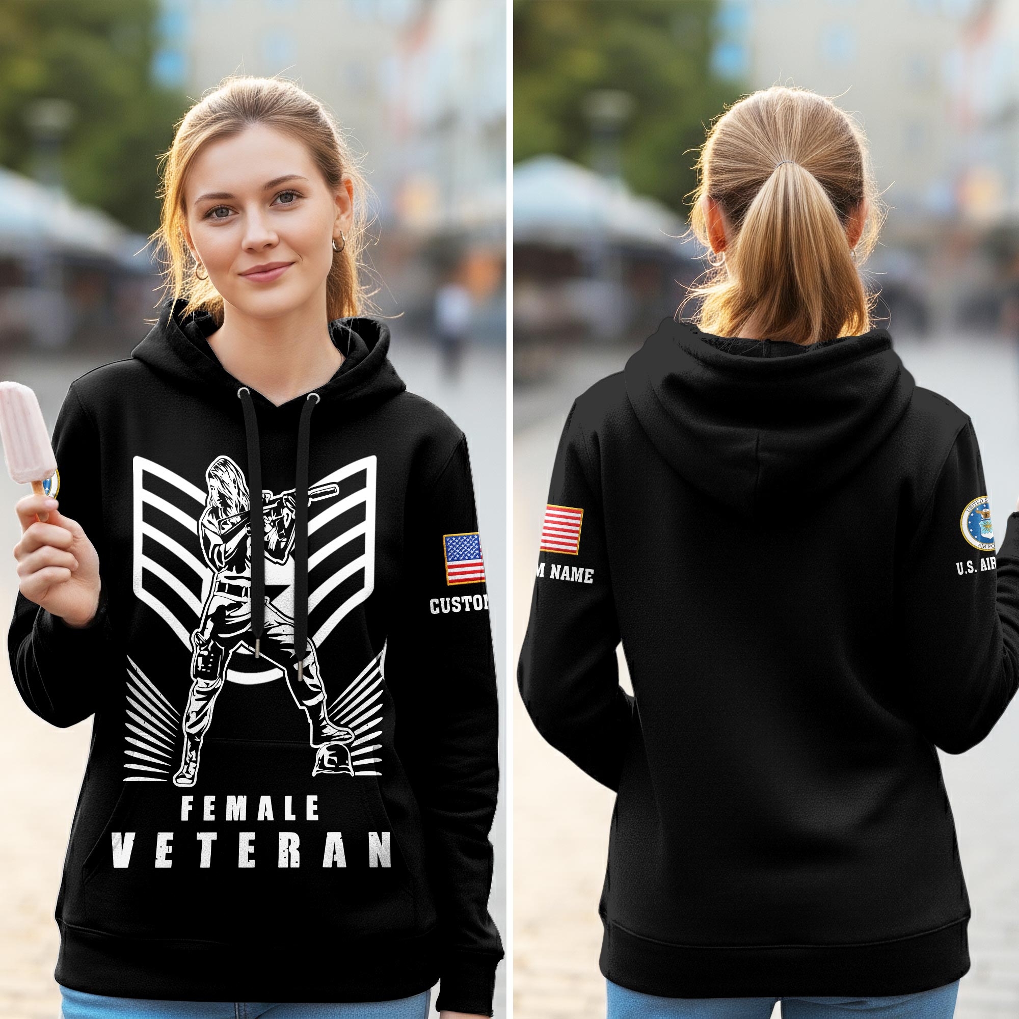 US Air Force , E 3 Air Force Airman First Class - Women Hoodie