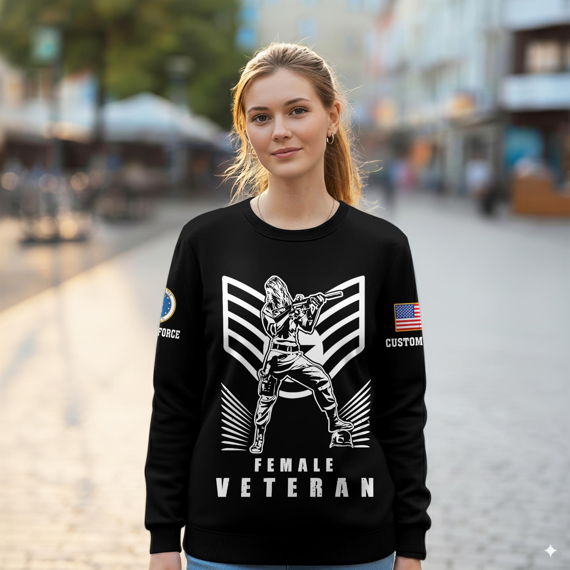 US Air Force , E 7 Air Force Master Sergeant - Women Sweatshirt - Image 2