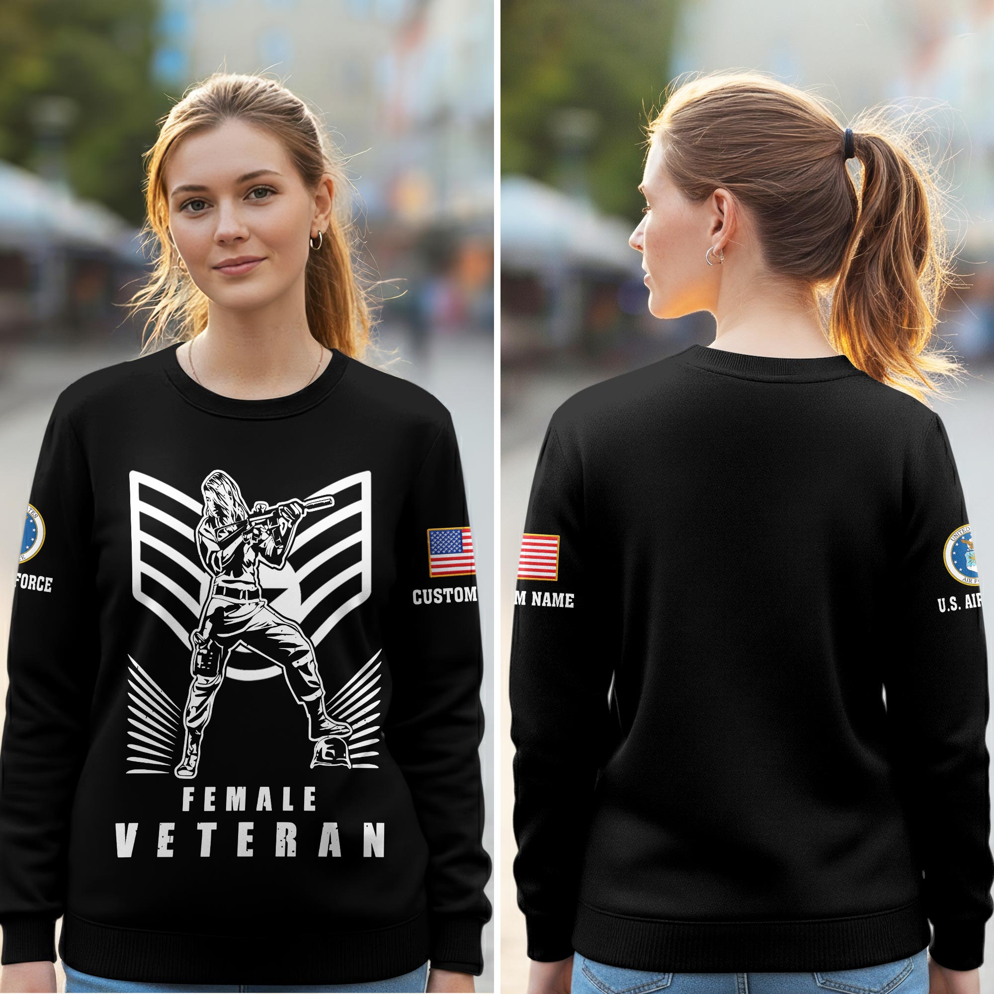 US Air Force , E 7 Air Force Master Sergeant - Women Sweatshirt