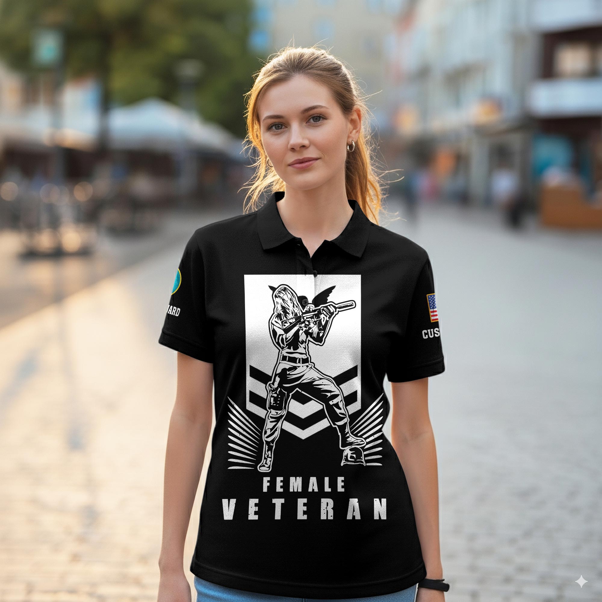 US Coast Guard, Semper Paratus - Women Polo Shirt - Image 2