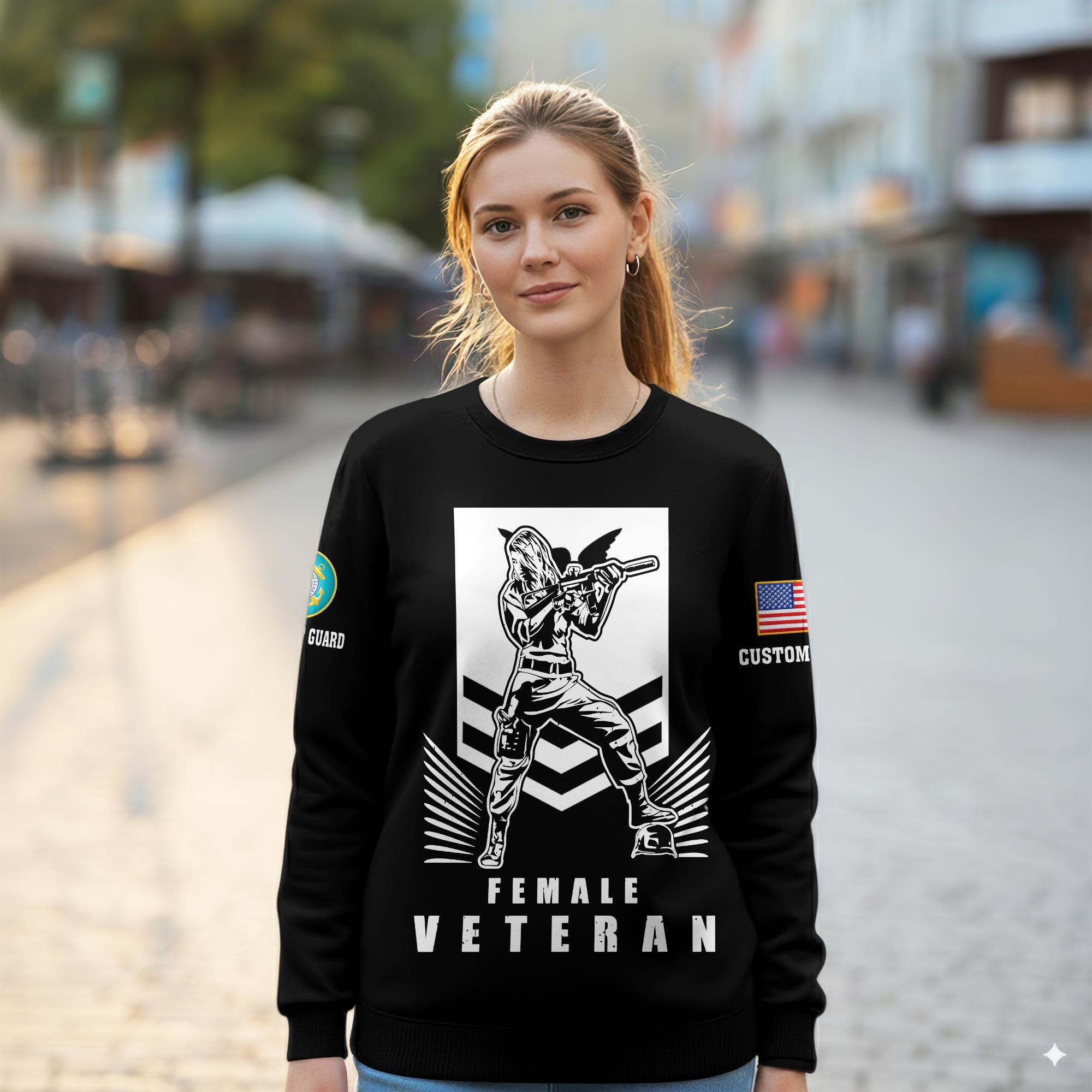 US Coast Guard, Remember - Honor - Respect - Women Sweatshirt - Image 2