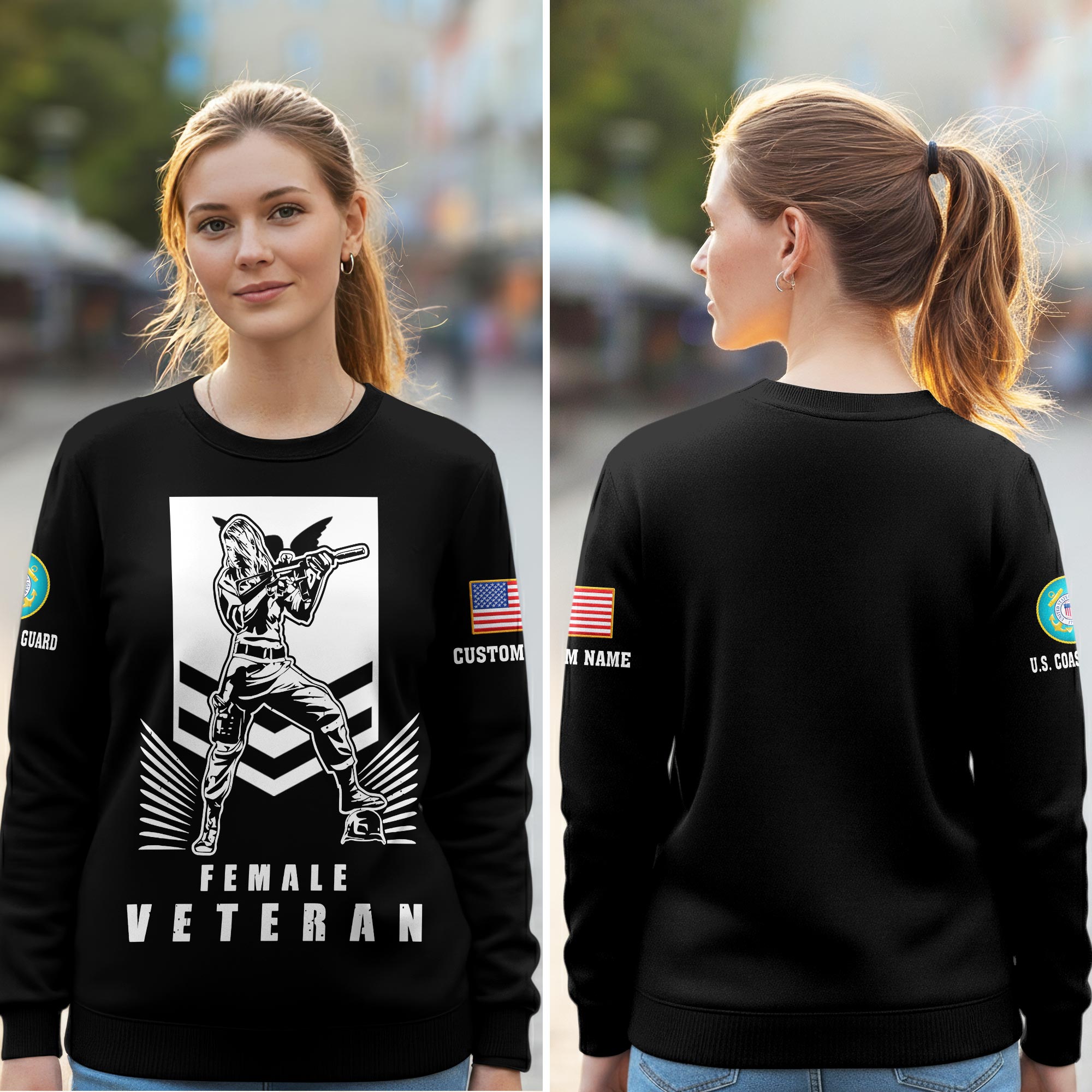 US Coast Guard, Remember - Honor - Respect - Women Sweatshirt