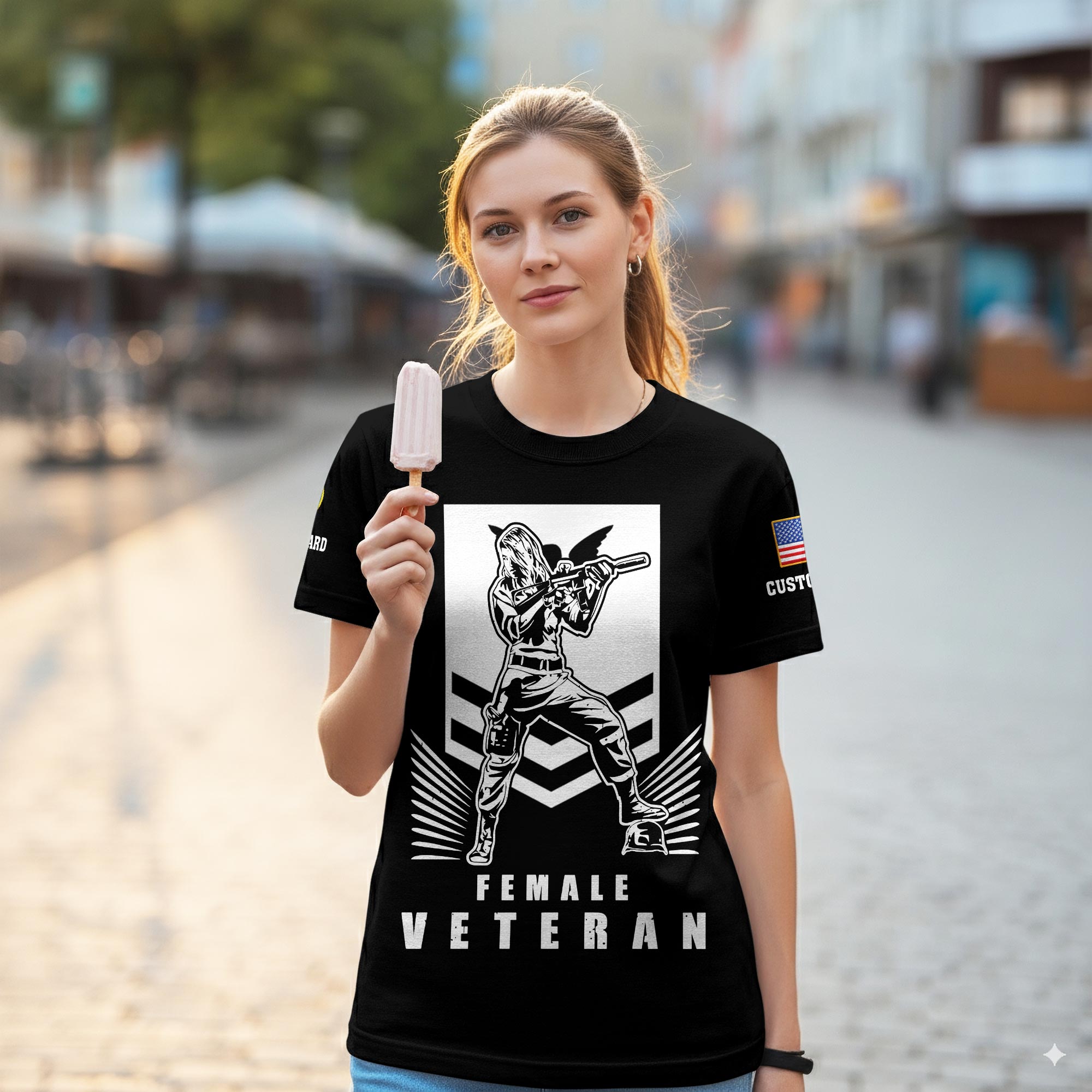 US Coast Guard, E 8 Gold - Women T-Shirt - Image 2