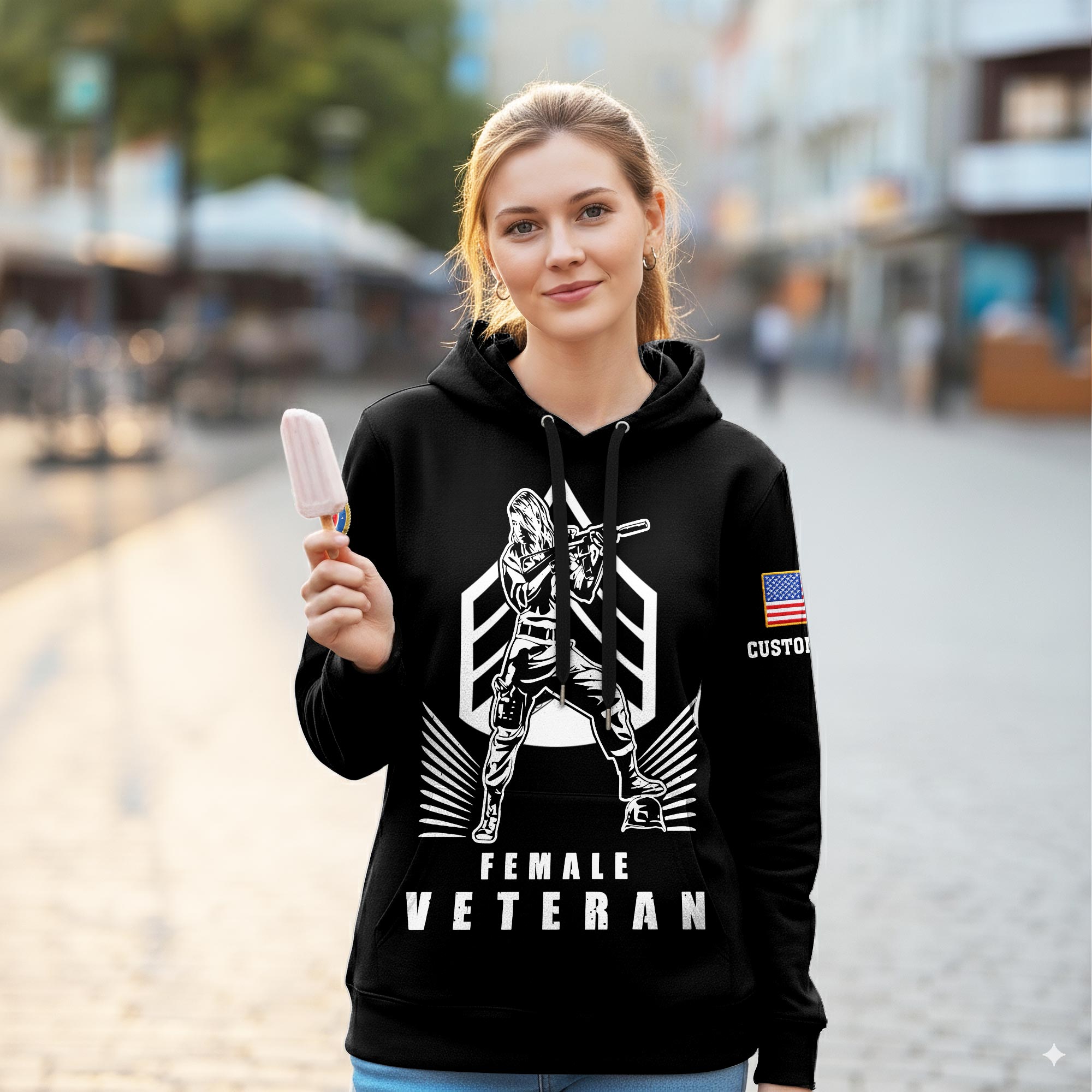 US Marine Corps, Always Remember, Never Forget - Women Hoodie - Image 2
