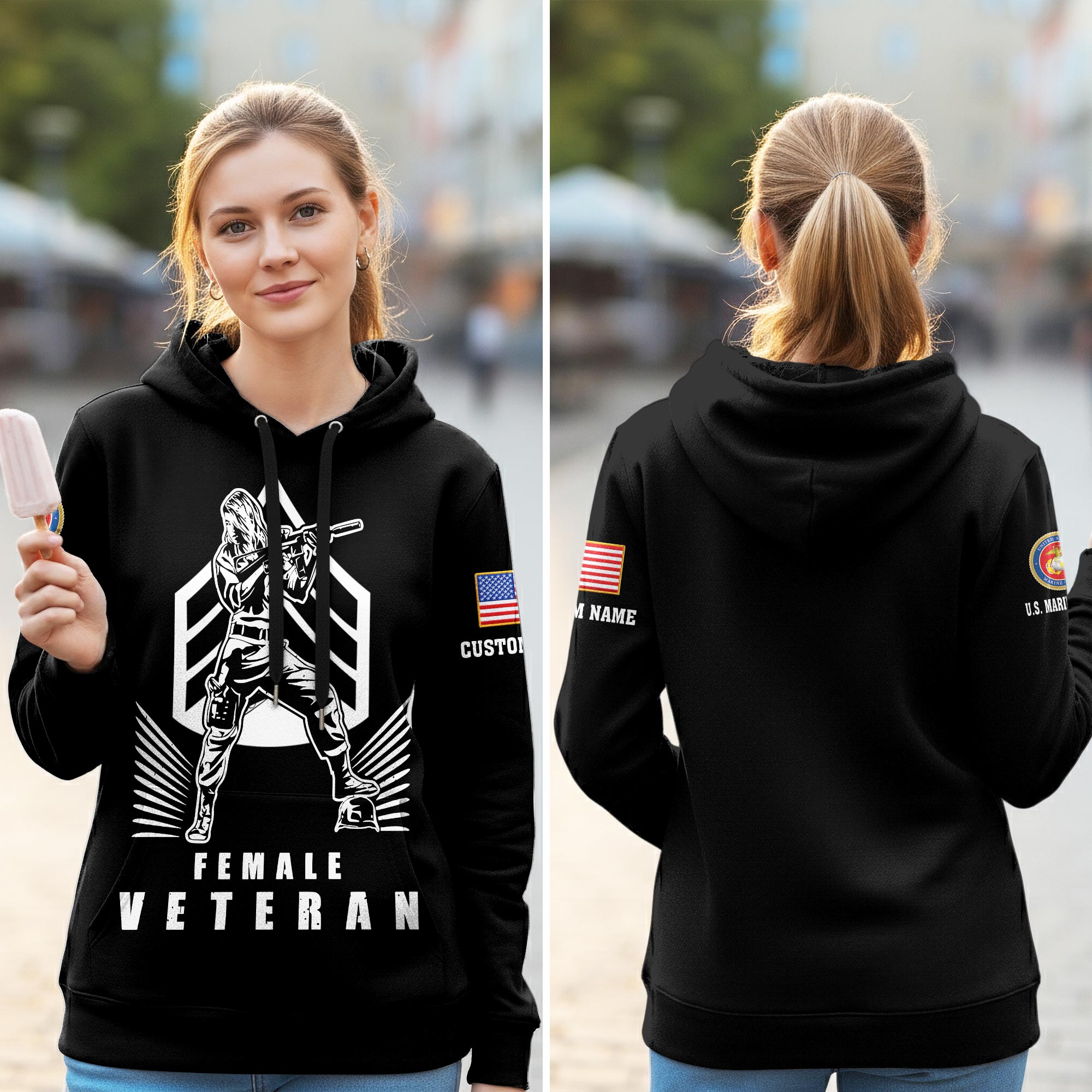 US Marine Corps, Always Remember, Never Forget - Women Hoodie