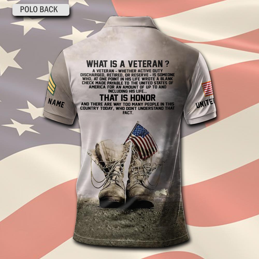 US Army, Duty, Honor, Country - Polo Shirt - Image 3