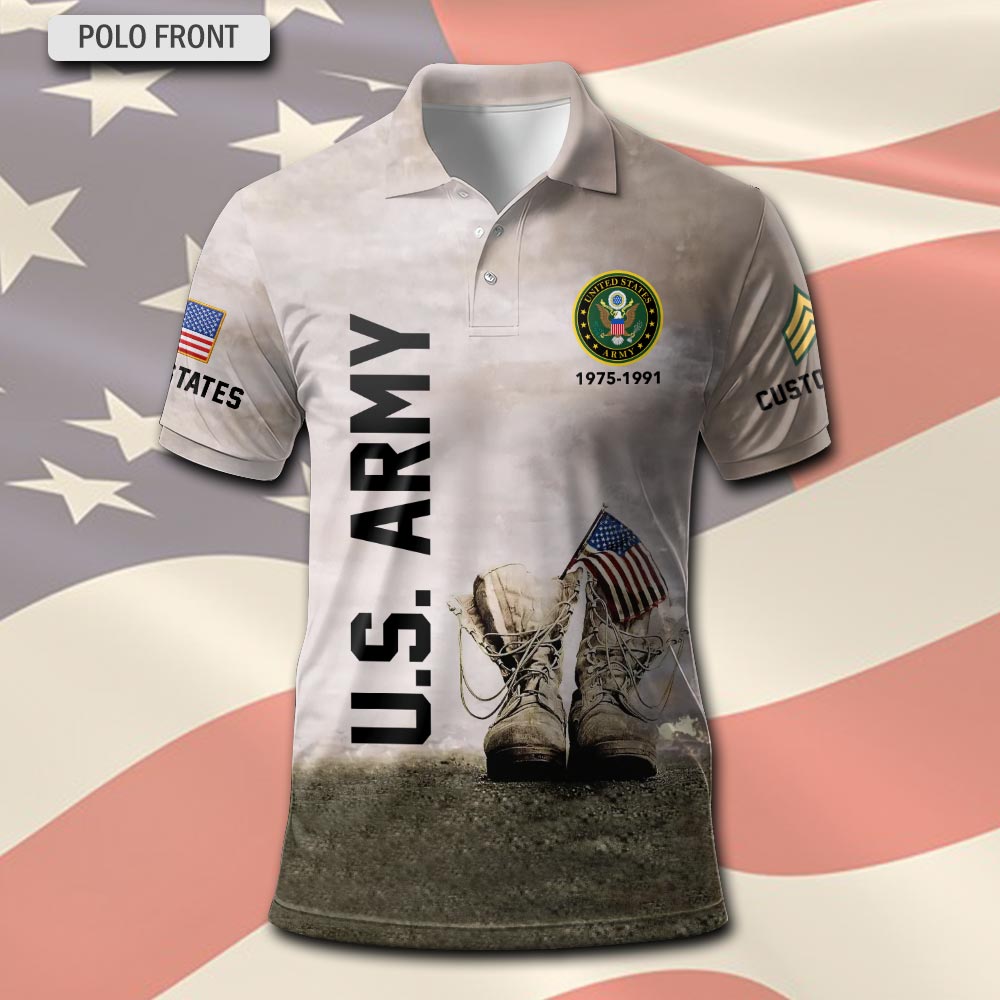US Army, Duty, Honor, Country - Polo Shirt - Image 2