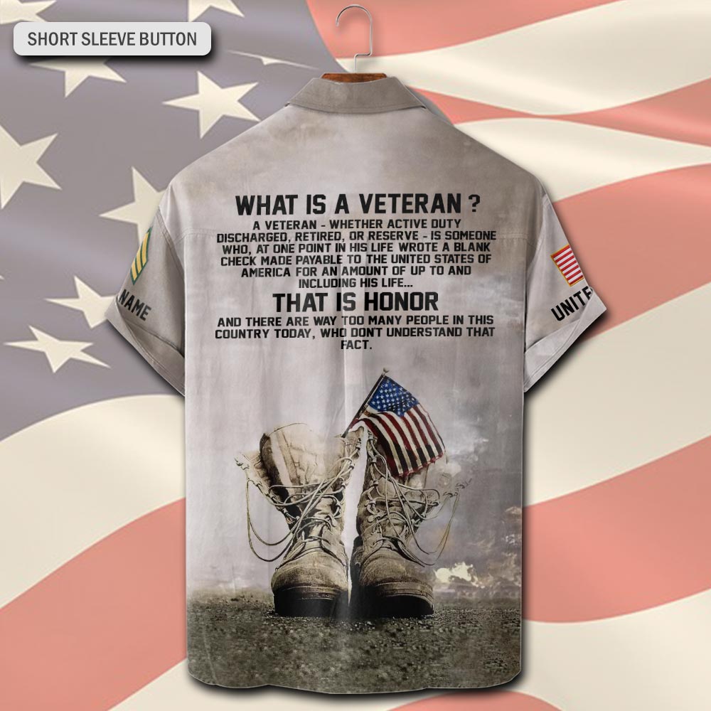 US Army, Life And Pride - Short Sleeve Button Shirt - Image 3