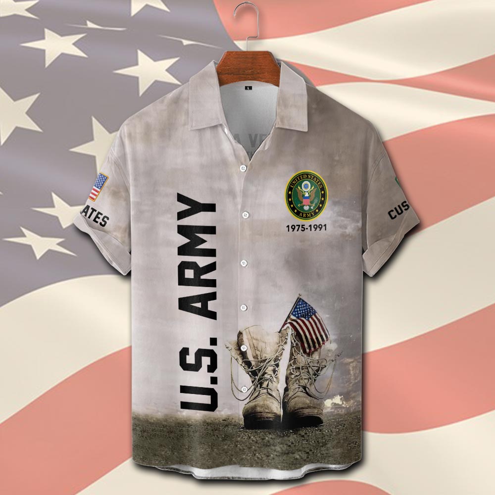 US Army, Life And Pride - Short Sleeve Button Shirt - Image 2
