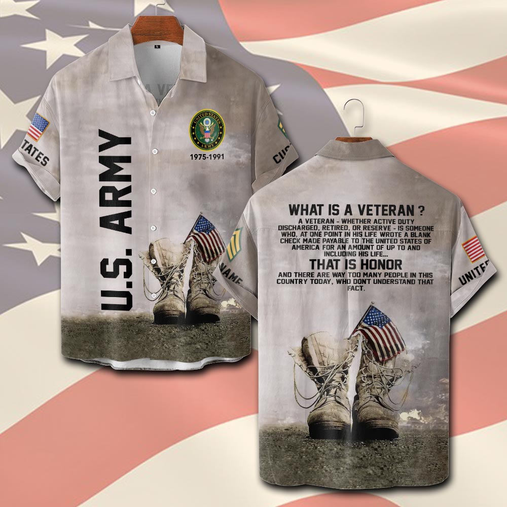 US Army, Life And Pride - Short Sleeve Button Shirt