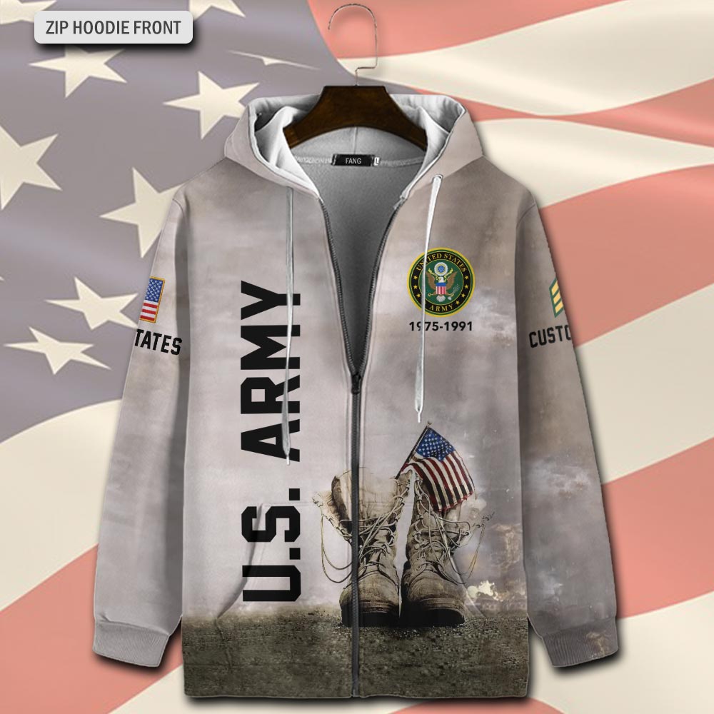 US Army, Freedom Isn't Free - Zip Hoodie - Image 2