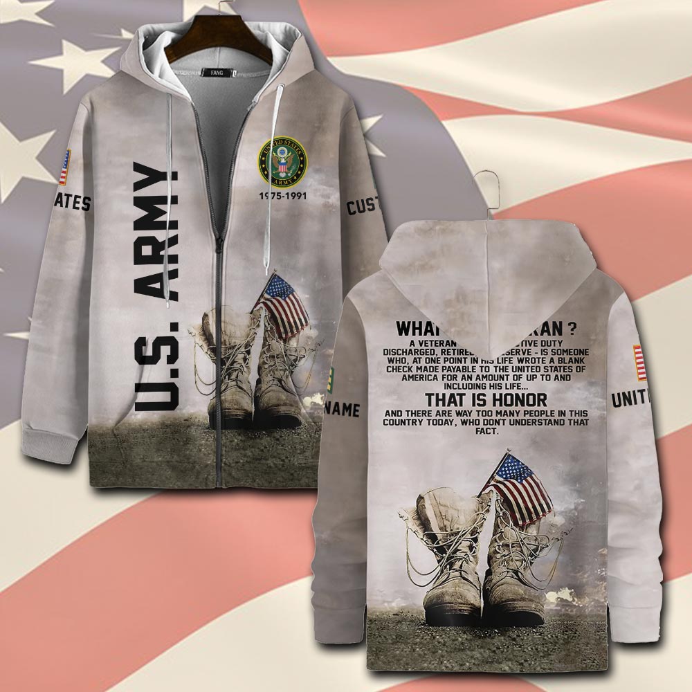 US Army, Freedom Isn't Free - Zip Hoodie