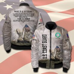 US Coast Guard, Lest We Forget - Bomber Jacket