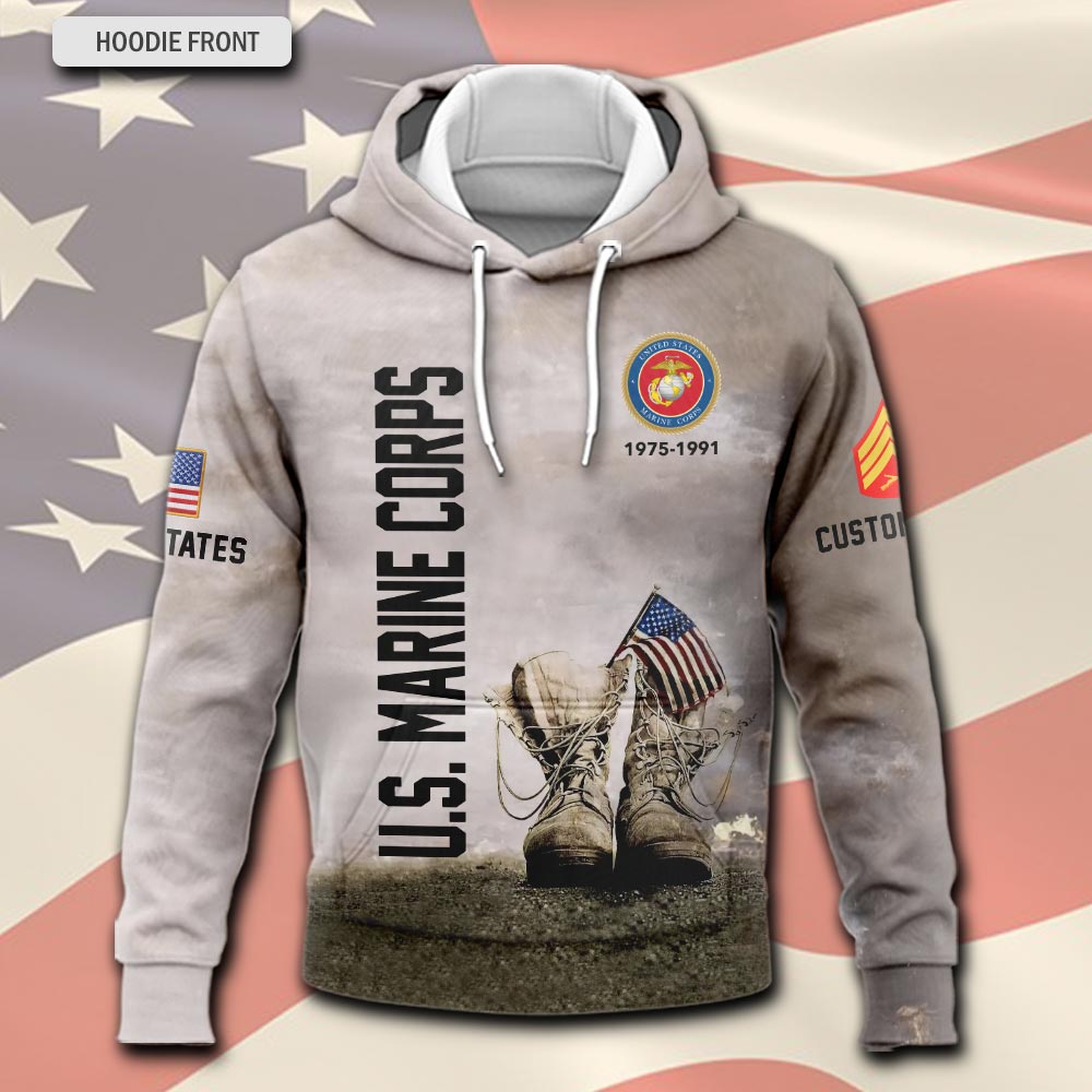 US Marine Corps, Always Remember, Never Forget - Hoodie - Image 2