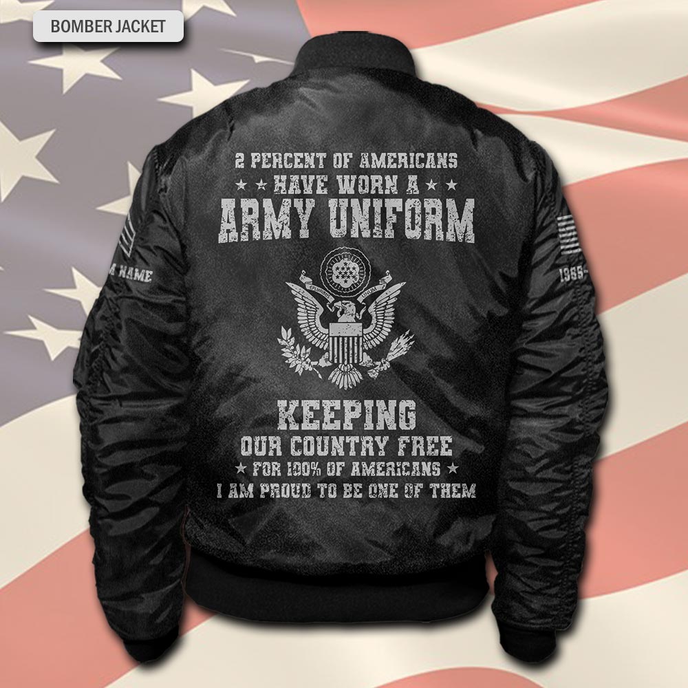 US Army, Honor The Fallen - Bomber Jacket - Image 3