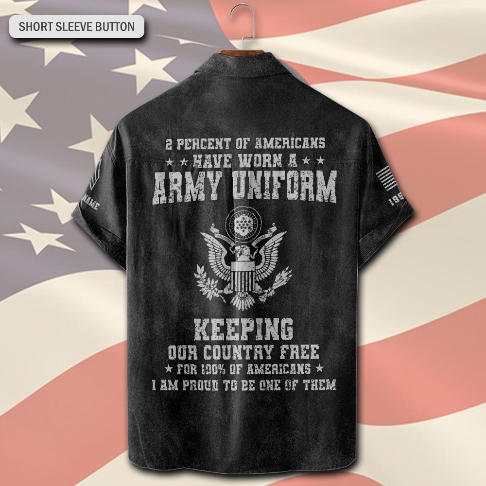 US Army, Once A Soldier, Always A Soldier - Short Sleeve Button Shirt - Image 3