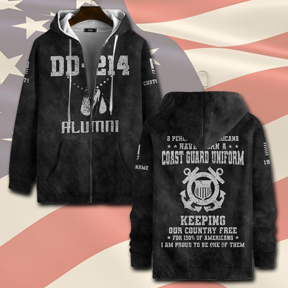 US Coast Guard, Proud To Have Served - Zip Hoodie