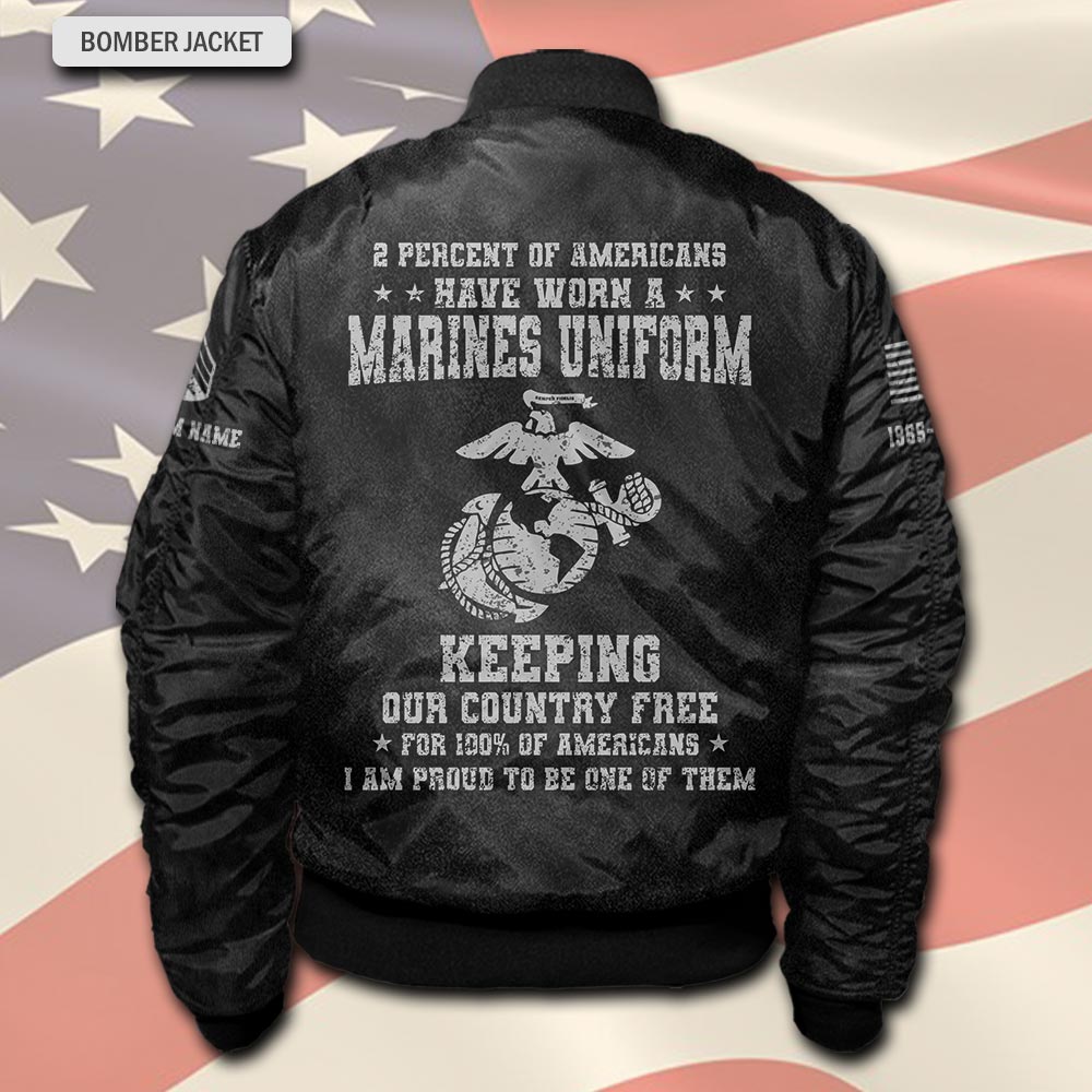 US Marine Corps, First to Fight - Bomber Jacket - Image 3