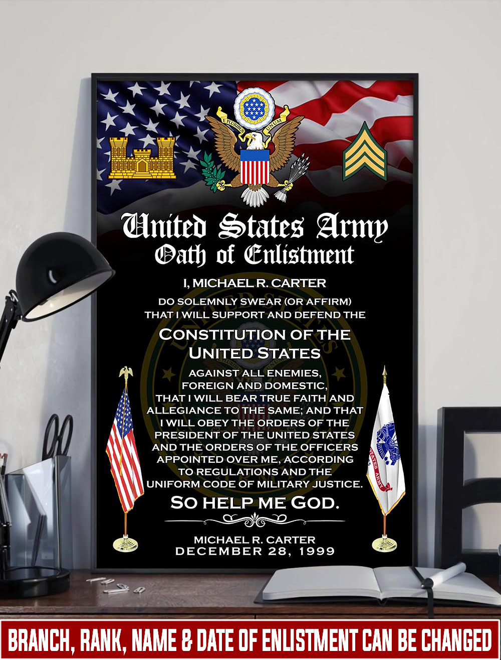 Army Branch, Remember - Honor - Respect - Poster With Frame 16x12in (Recommended)