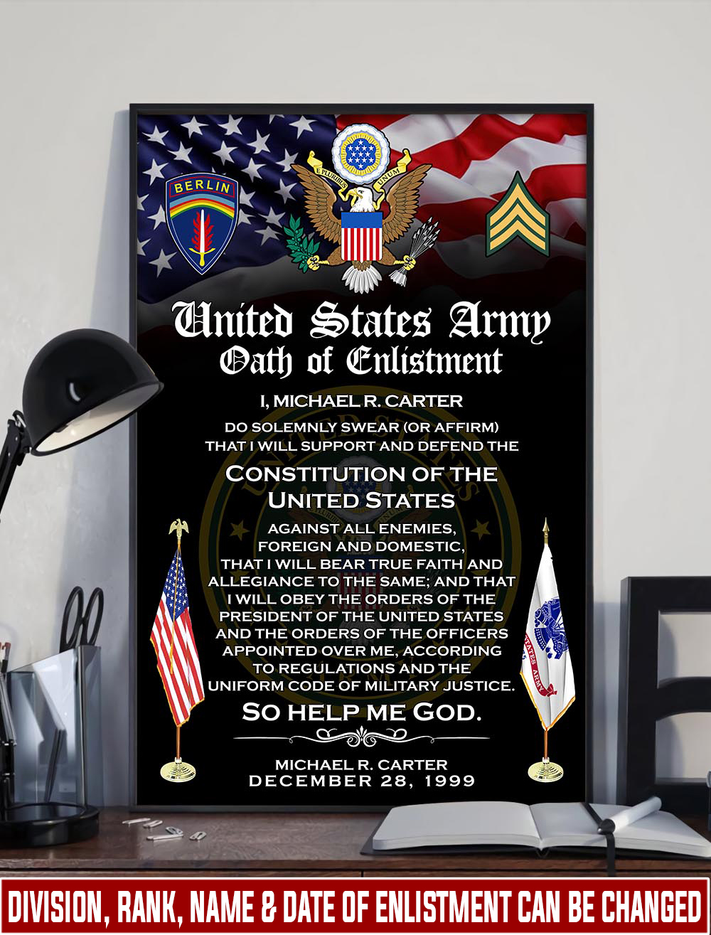 Army Division, Freedom Over Fear - Poster With Frame 16x12in (Recommended)