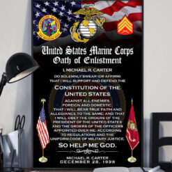 Marine Battalion, O 2 Marines First Lieutenant - Poster With Frame 10x8in (Recommended)