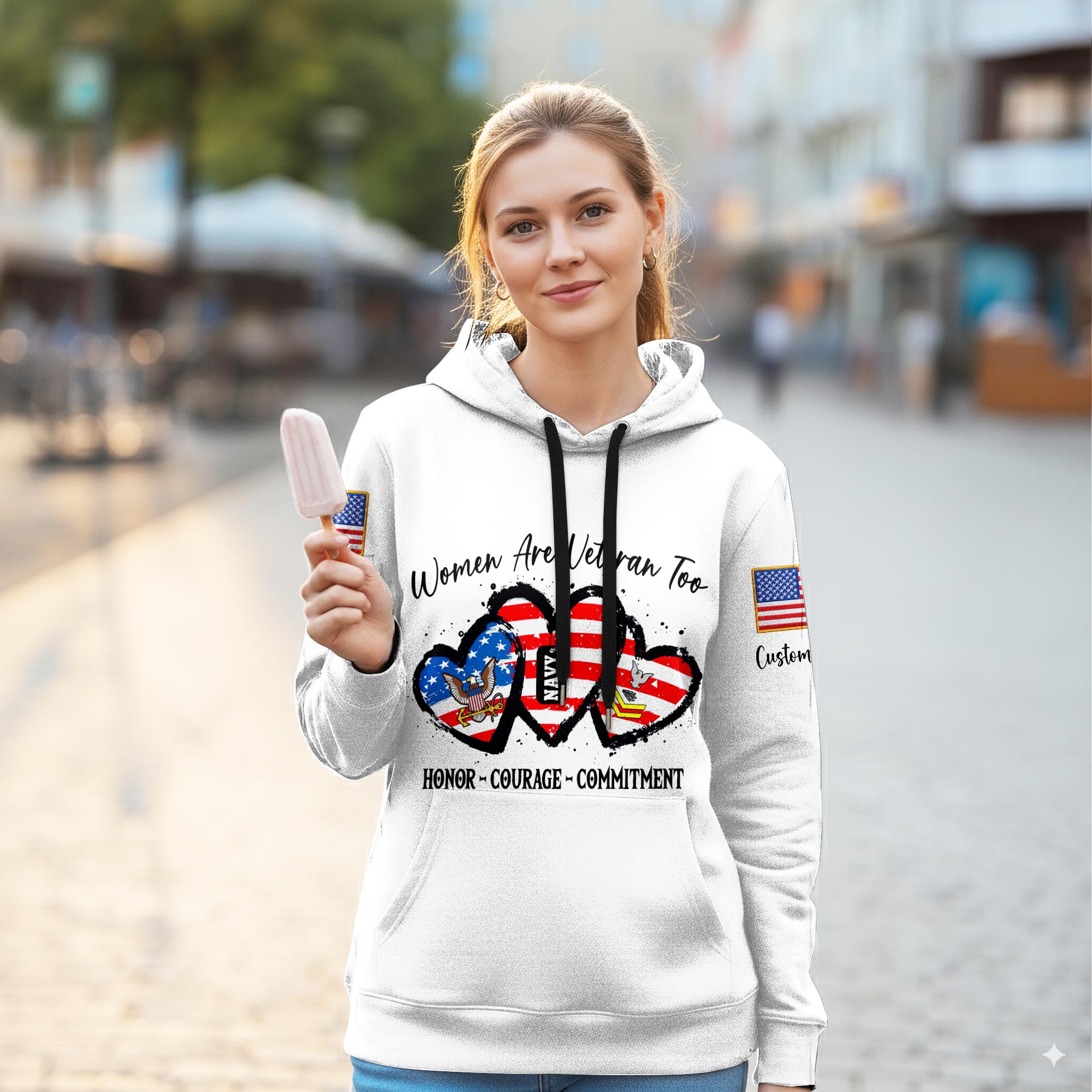 US Navy, Freedom Isn't Free - Women Hoodie - Image 2