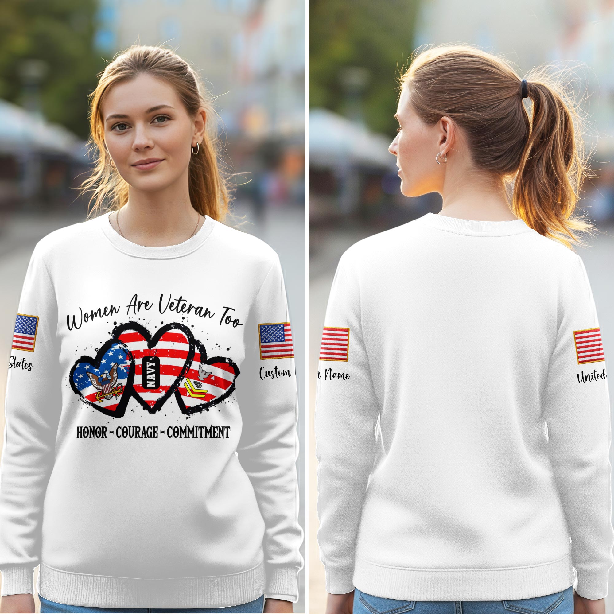 US Navy, E 6 Red - Women Sweatshirt