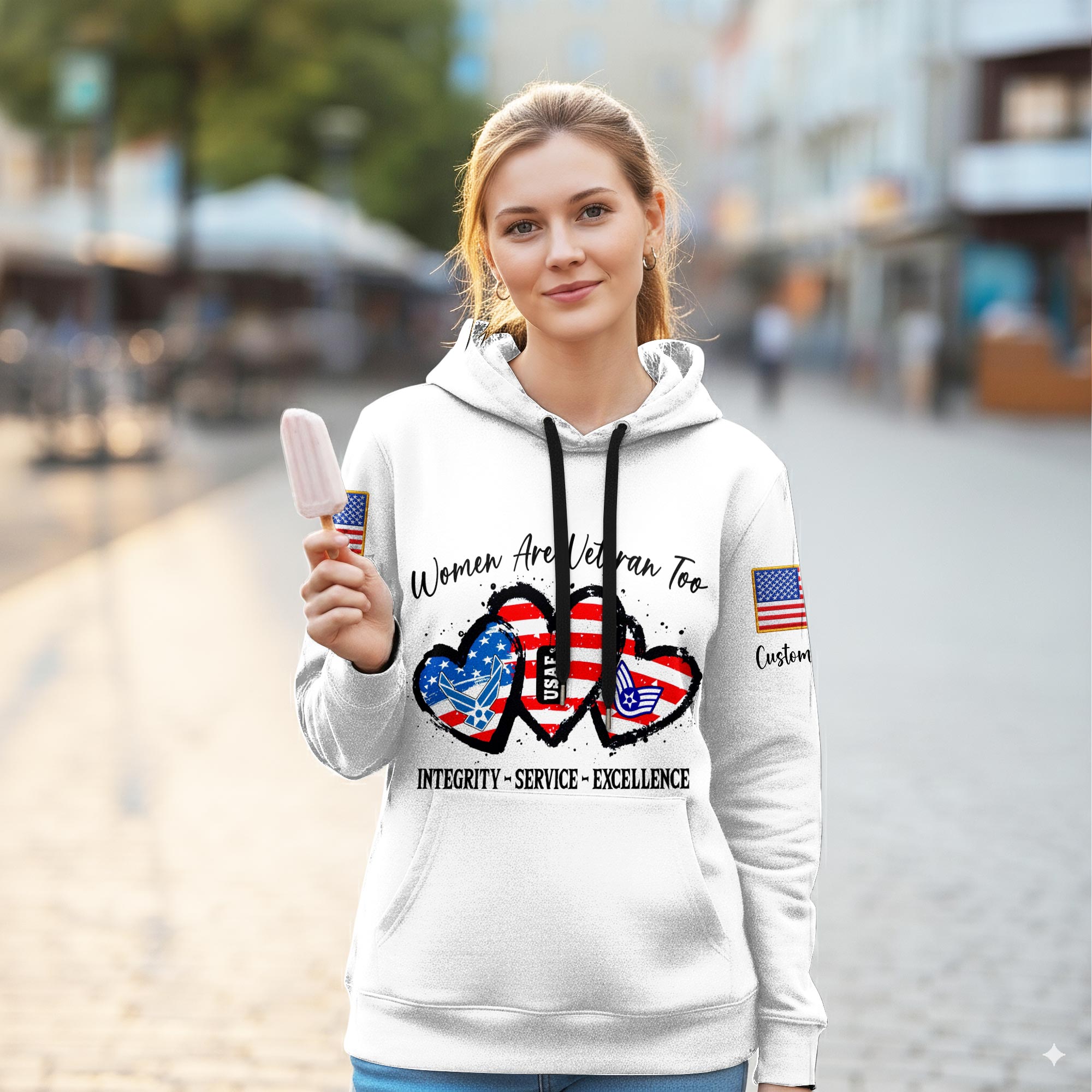US Air Force , Lest We Forget - Women Hoodie - Image 2