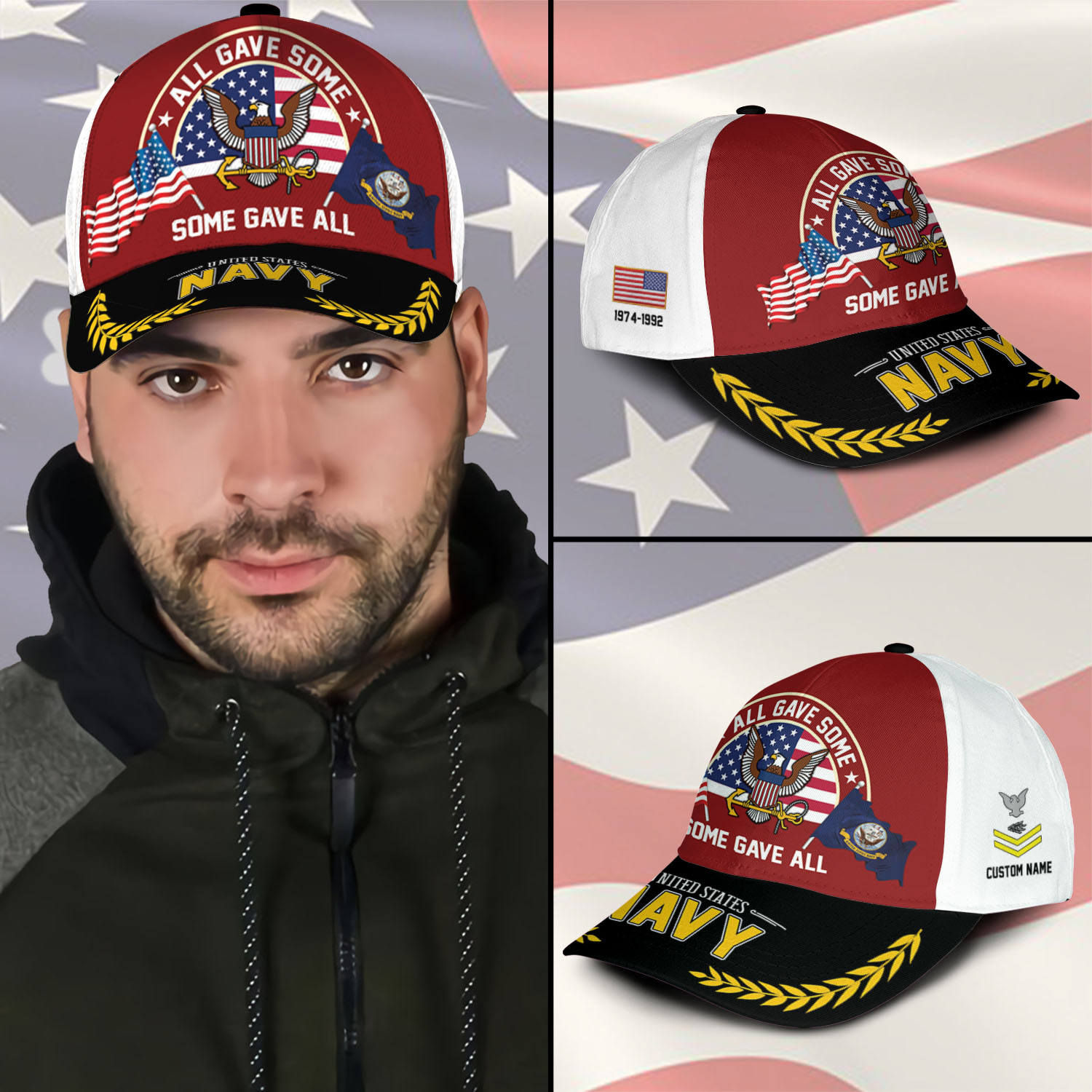 US Navy, All Gave Some, Some Gave All - Classic Cap - Image 3