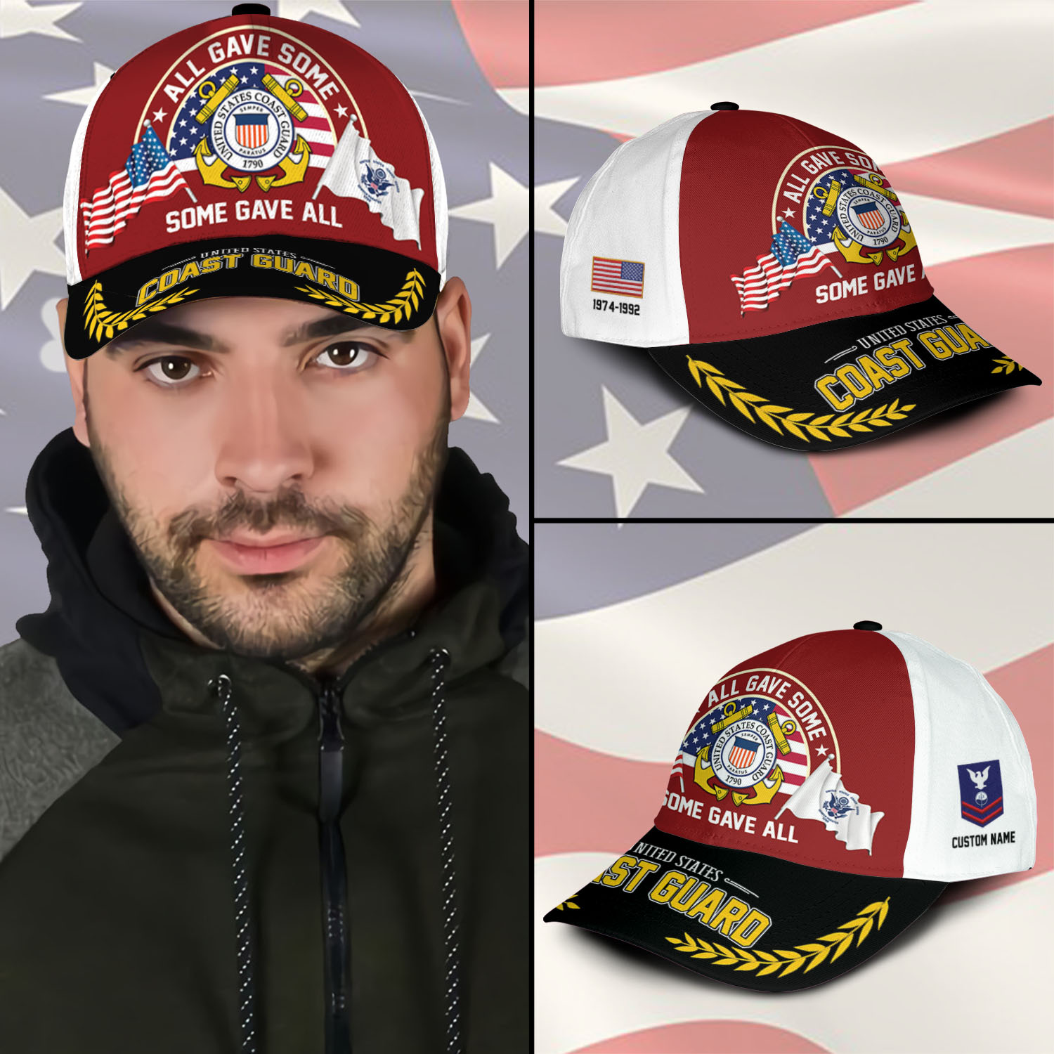 US Coast Guard, E 8 Gold - Classic Cap - Image 3
