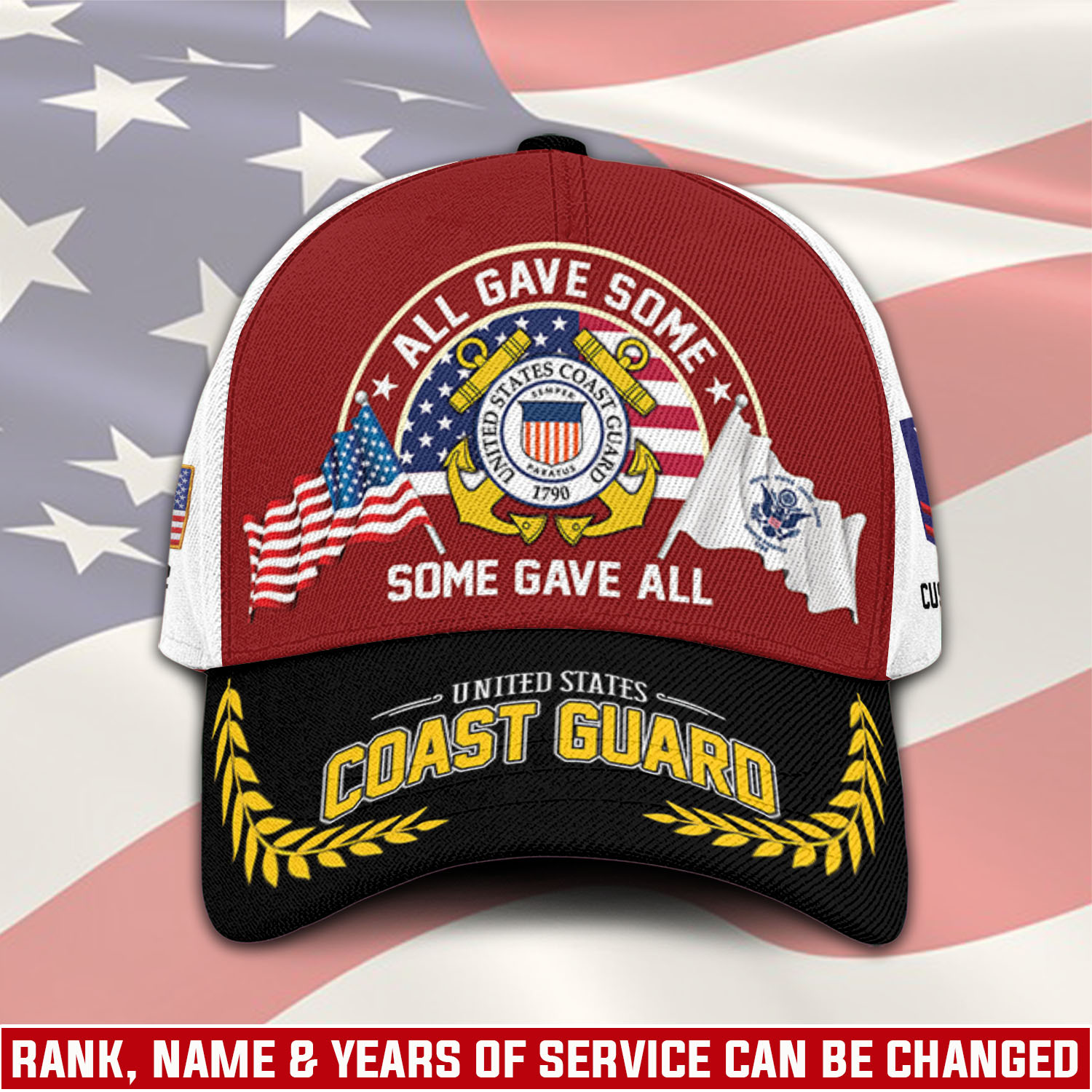 US Coast Guard, E 8 Gold - Classic Cap