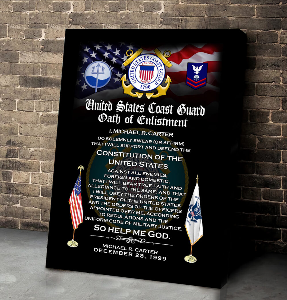 Coast Guard Rating, Always Ready - Canvas (With Frame) 10x8in - Image 2