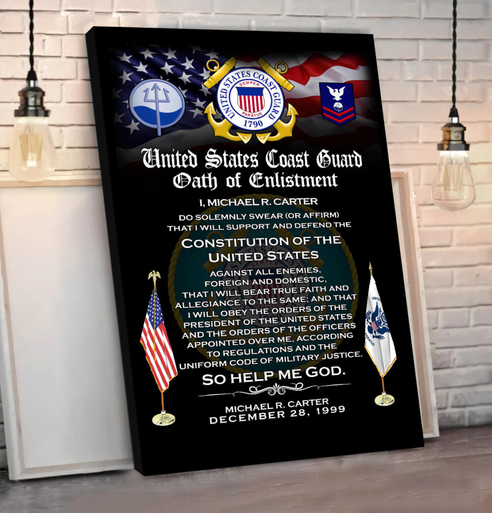 Coast Guard Rating, Always Ready - Canvas (With Frame) 10x8in - Image 3