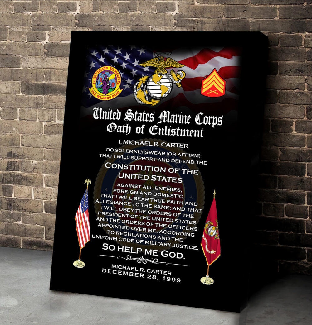 Marine Battalion, The Jarheads - Canvas (With Frame) 10x8in - Image 2