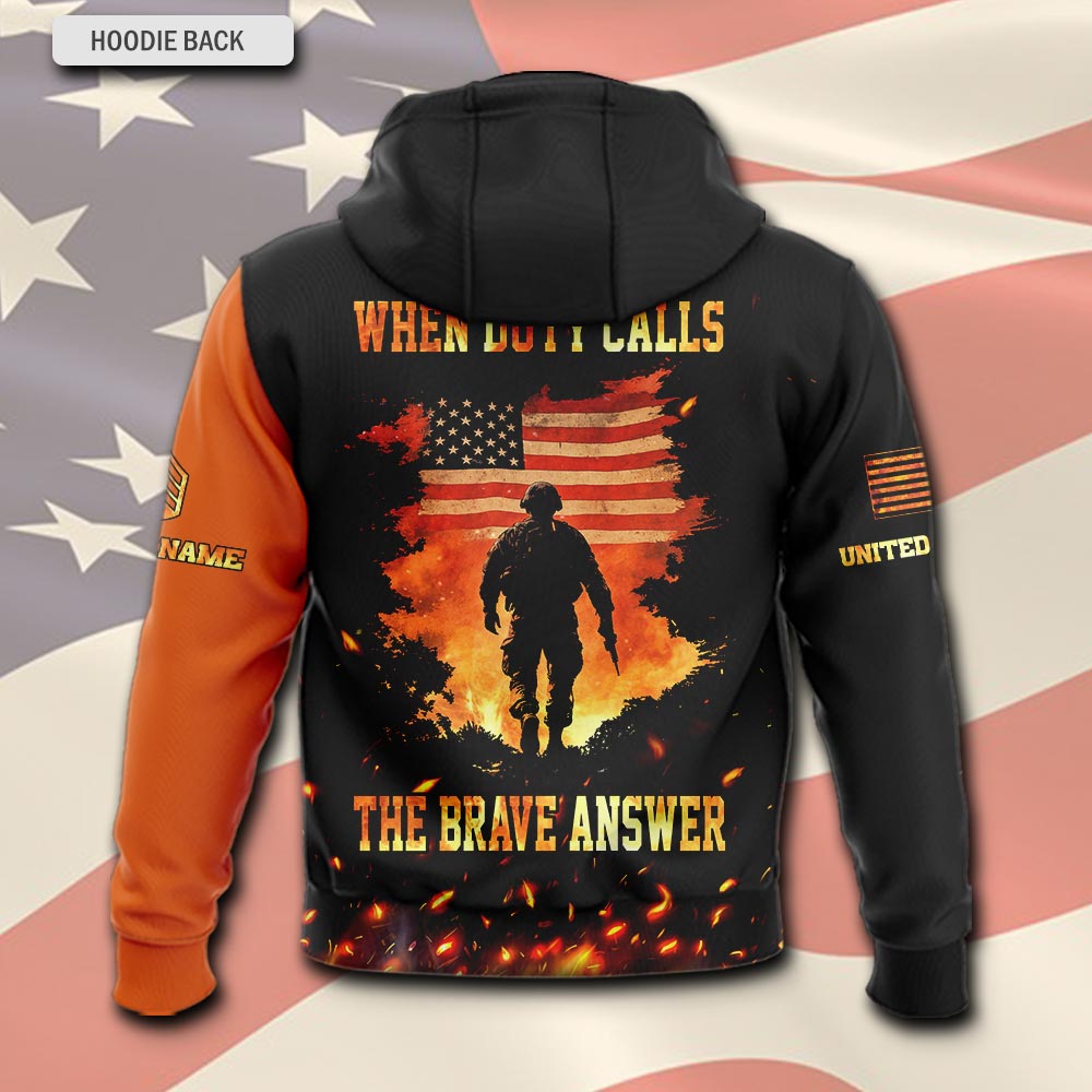 US Marine Corps, Honor, Duty, Service - Hoodie - Image 3