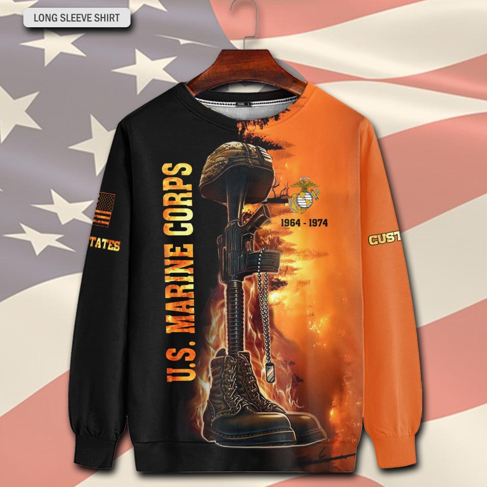 US Marine Corps, Proud Veteran - Sweatshirt - Image 2