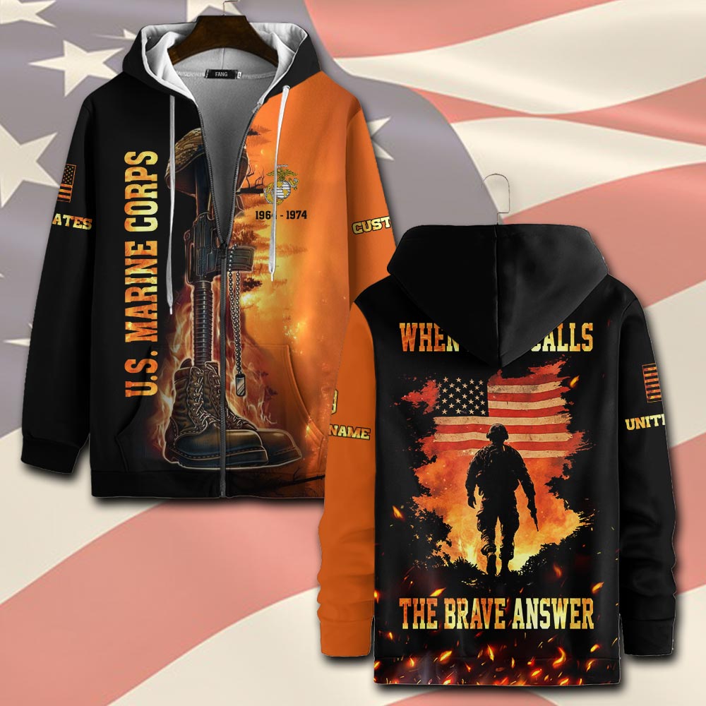 US Marine Corps, The Devil Dogs - Zip Hoodie