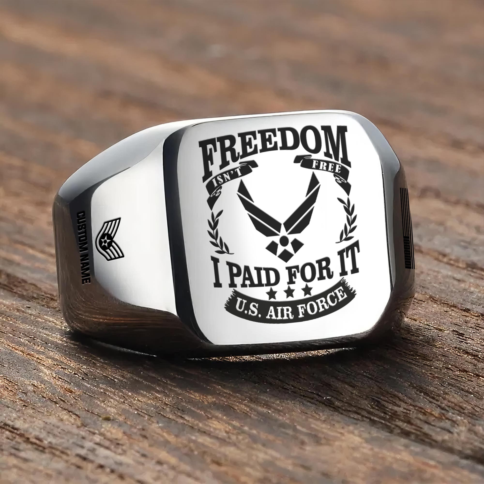 US Air Force , O 5 Air Force Lieutenant Colonel - Engraved Men's Ring - Image 3