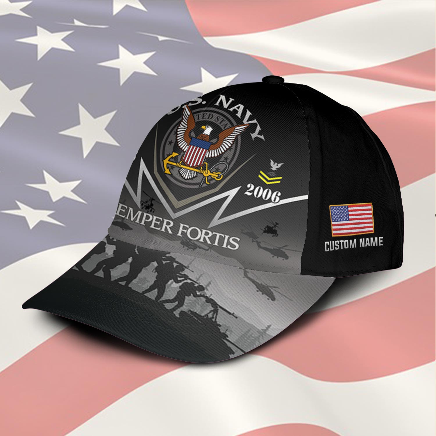 US Navy, Honor, Duty, Service - Classic Cap - Image 2