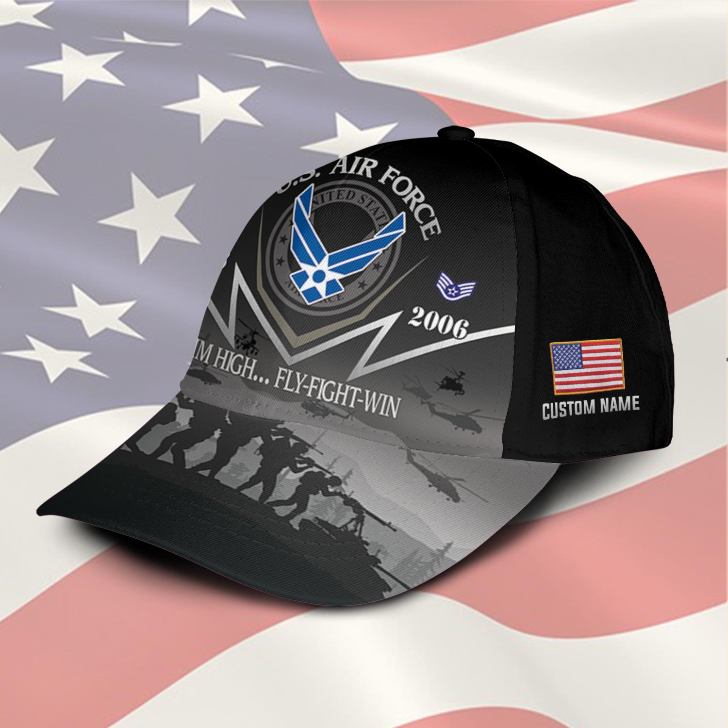 US Air Force, E 6 Air Force Technical Sergeant - Classic Cap - Image 2