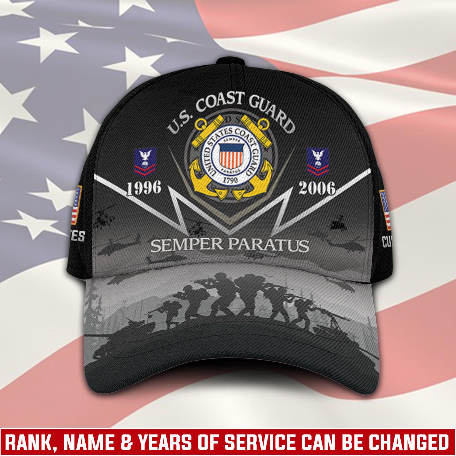 US Coast Guard, Remember - Honor - Respect - Classic Cap
