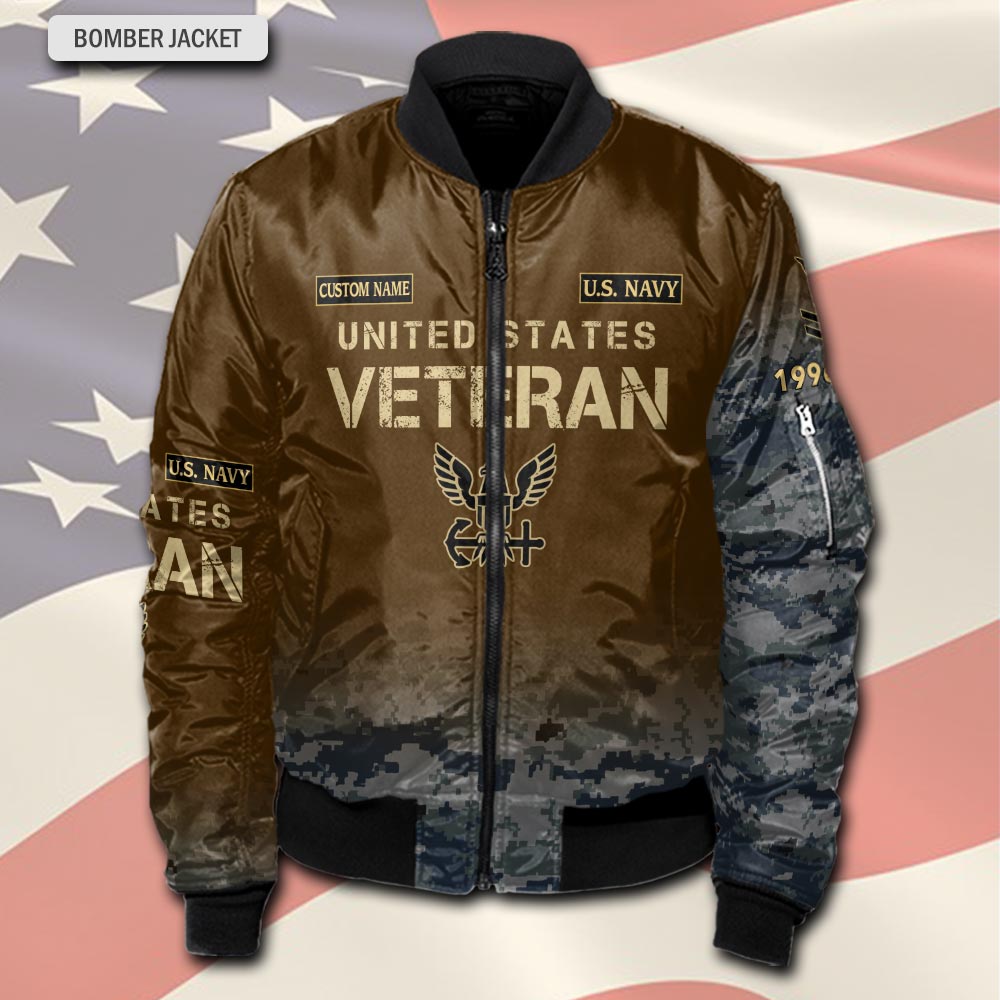 US Navy, Thank a Veteran - Bomber Jacket - Image 2