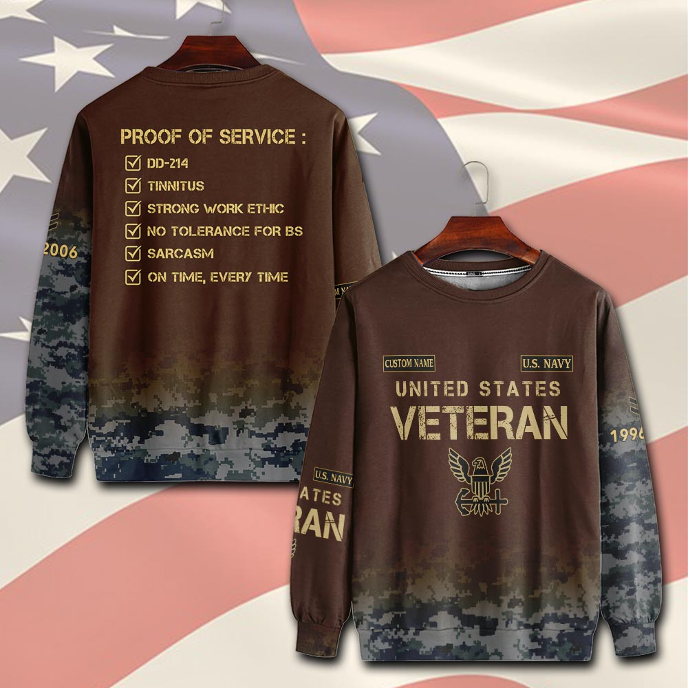 US Navy, Proud Veteran - Sweatshirt
