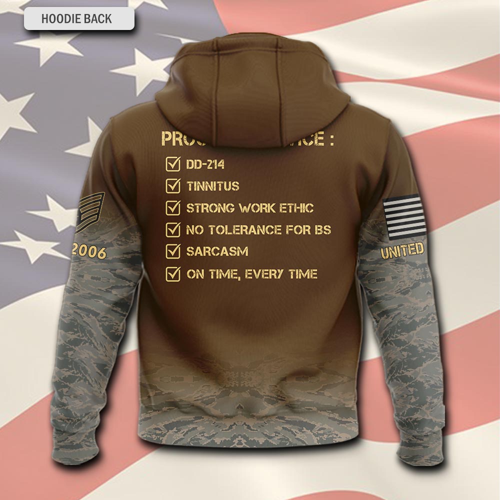US Air Force , E 4 Air Force Sergeant - Hoodie - Image 3