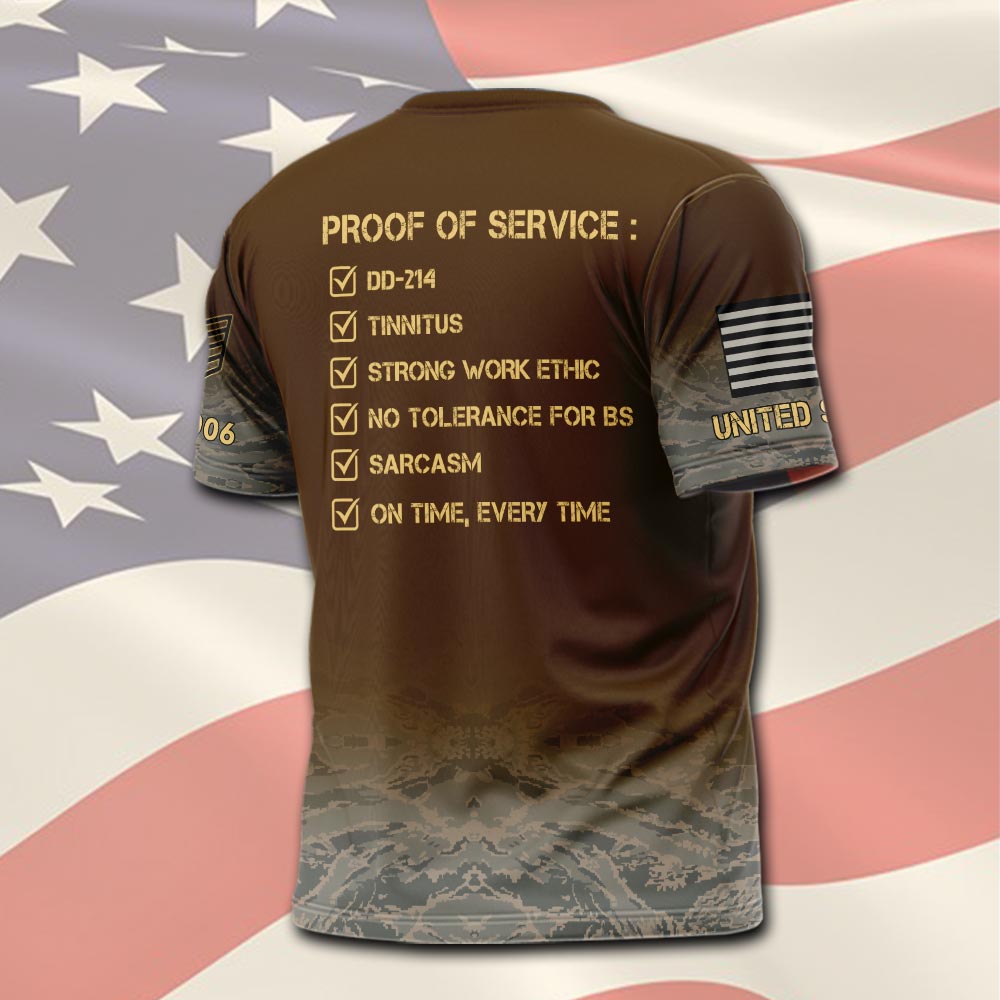 US Air Force , E 6 Air Force Technical Sergeant - T-Shirt - Image 3
