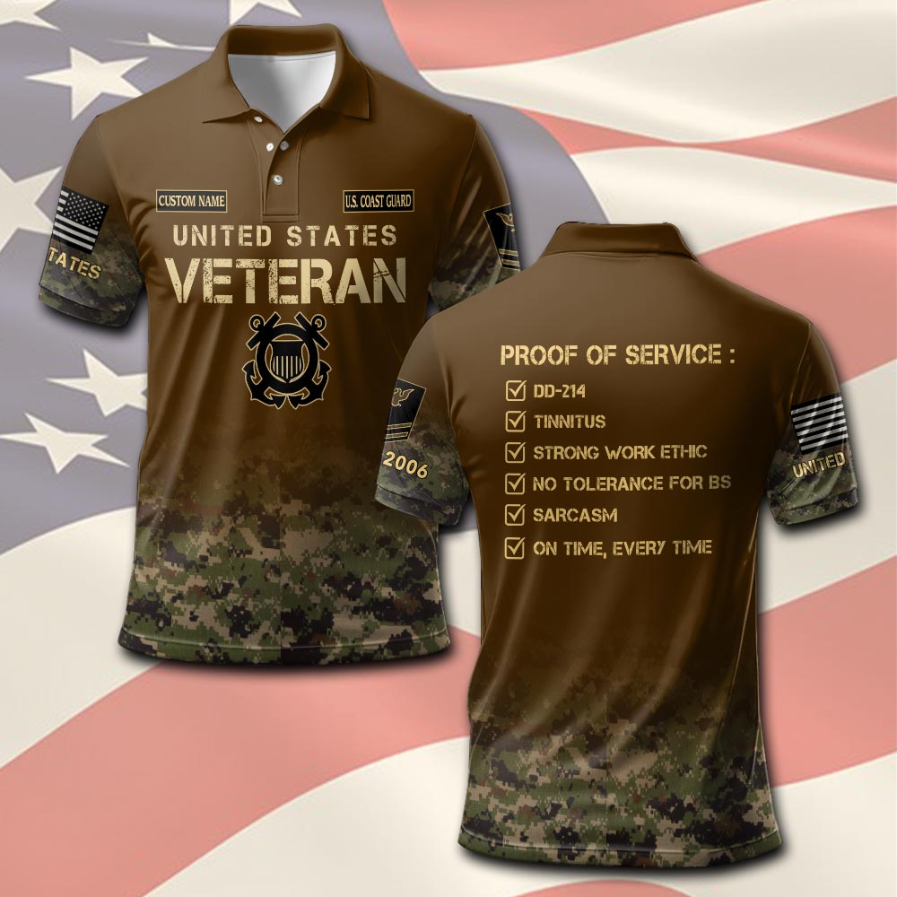 US Coast Guard, Honoring All Who Served - Polo Shirt