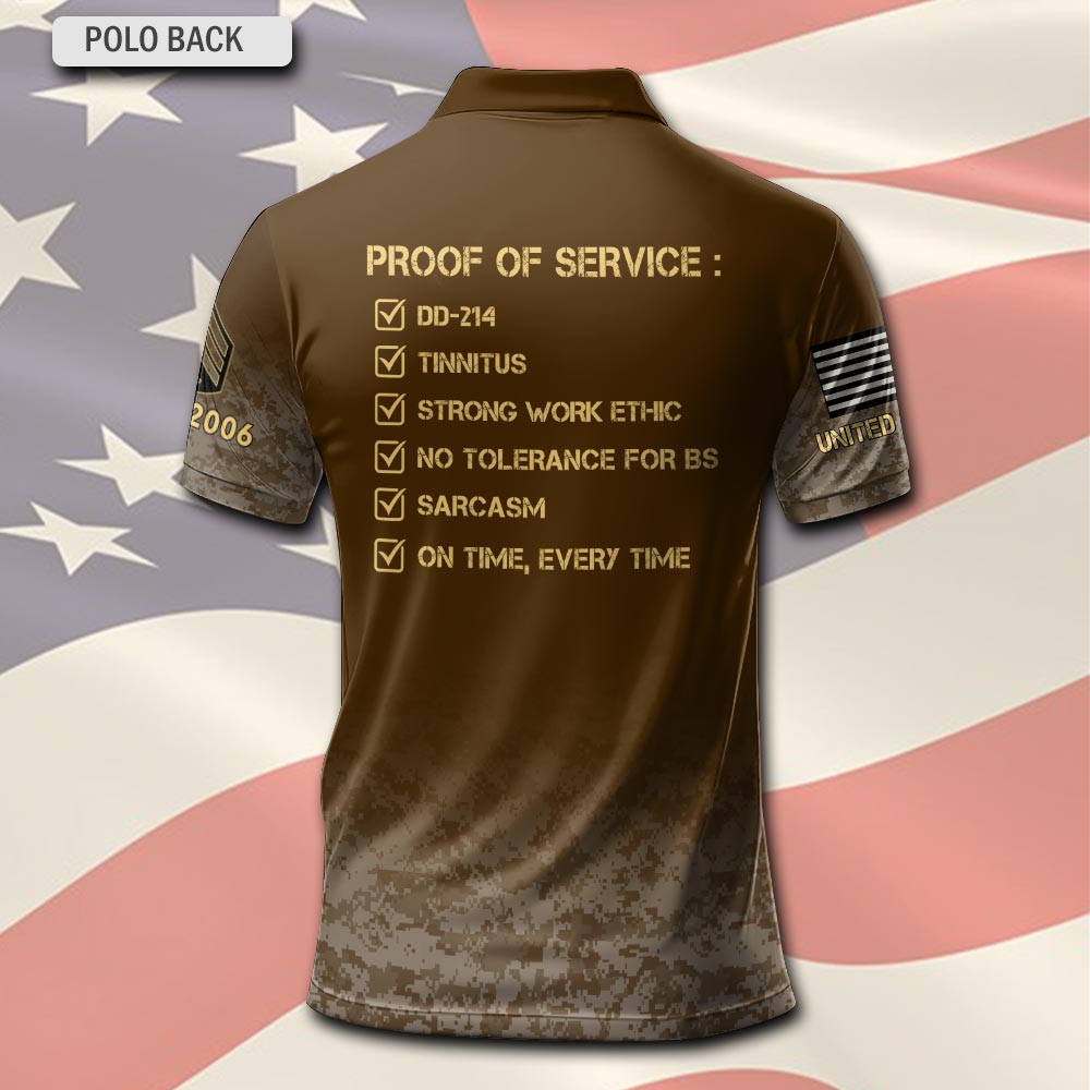 US Marine Corps, American By Birth, Veteran By Choice - Polo Shirt - Image 3