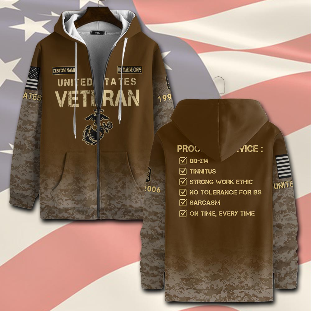 US Marine Corps, E 3 Marines Lance Corporal - Zip Hoodie